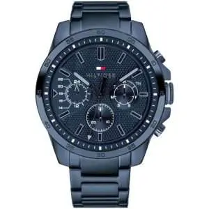 Tommy Hilfiger Men’s Quartz Blue Stainless Steel Blue Dial 46mm Watch 1791560