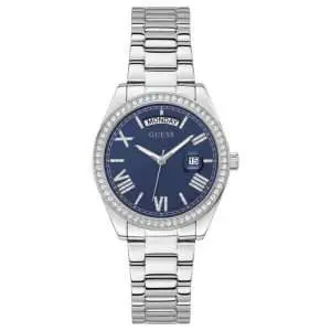 Guess Women’s Quartz Silver Stainless Steel Blue Dial 36mm Watch GW0307L1 UAE DUBAI AJMAN SHARJAH ABU DHABI RAS AL KHAIMA UMM UL QUWAIN ALAIN FUJAIRAH