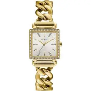 Guess Women’s Quartz Gold Stainless Steel Silver Dial 28mm Watch W1030L2 UAE DUBAI AJMAN SHARJAH ABU DHABI RAS AL KHAIMA UMM UL QUWAIN ALAIN FUJAIRAH