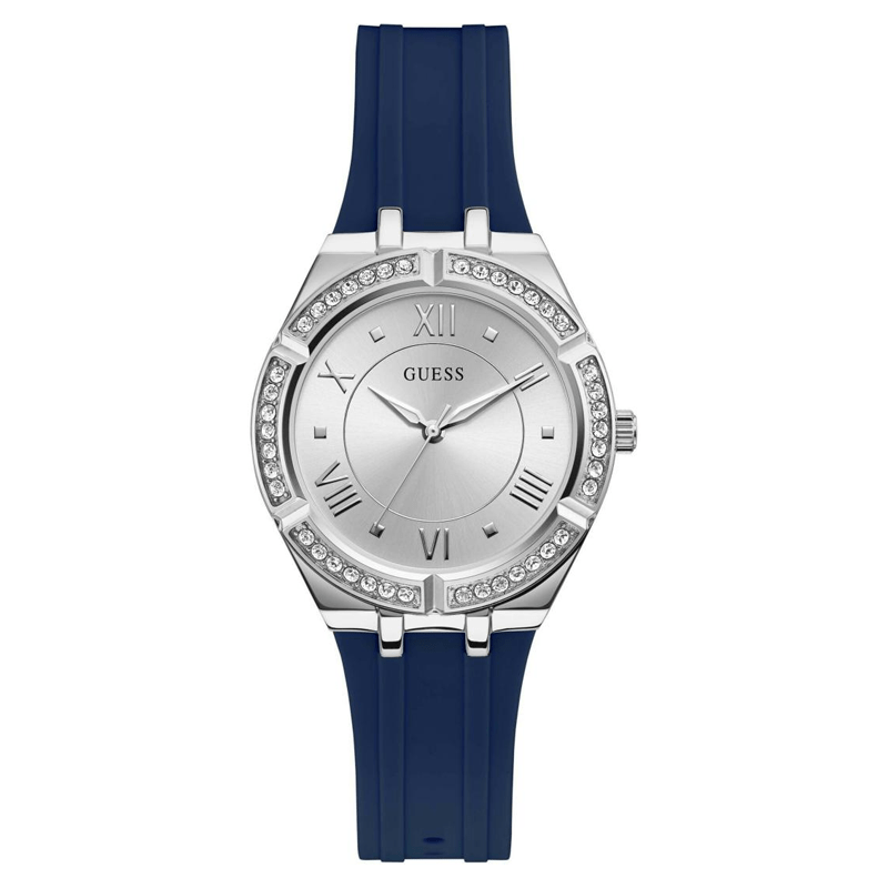 Guess Women’s Quartz Blue Silicone Strap Silver Dial 36mm Watch GW0034L5 UAE DUBAI AJMAN SHARJAH ABU DHABI RAS AL KHAIMA UMM UL QUWAIN ALAIN FUJAIRAH