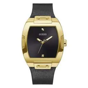 Guess Men’s Quartz Black Silicone & Leather Strap Black Dial 43mm Watch GW0386G3 UAE DUBAI AJMAN SHARJAH ABU DHABI RAS AL KHAIMA UMM UL QUWAIN ALAIN FUJAIRAH