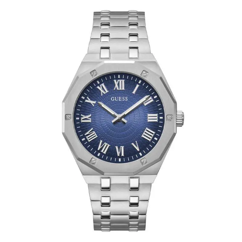 Guess Men’s Quartz Silver Stainless Steel Blue Dial 42mm Watch GW0575G4 UAE DUBAI AJMAN SHARJAH ABU DHABI RAS AL KHAIMA UMM UL QUWAIN ALAIN FUJAIRAH