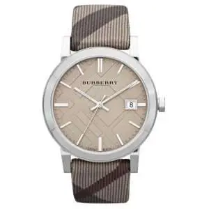 Burberry Unisex Quartz Multi Color Nylon Strap Grey Dial 36mm Watch BU9023