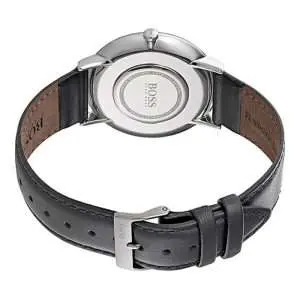 Hugo Boss Men’s Quartz Grey Lather Strap Blue Dial 40mm Watch 1513539