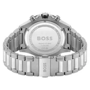 Hugo Boss Men’s Quartz Silver Stainless Steel Green Dial 46mm Watch 1513930