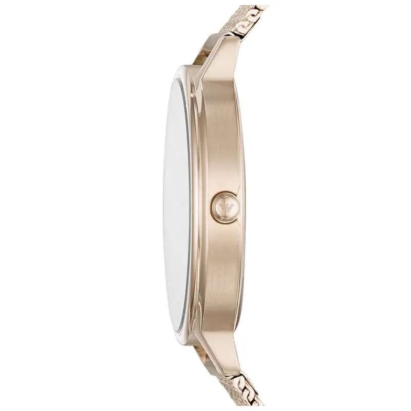 Emporio Armani Women’s Gold Rose Stainless Steel Rose Gold Dial 32mm Watch AR11129