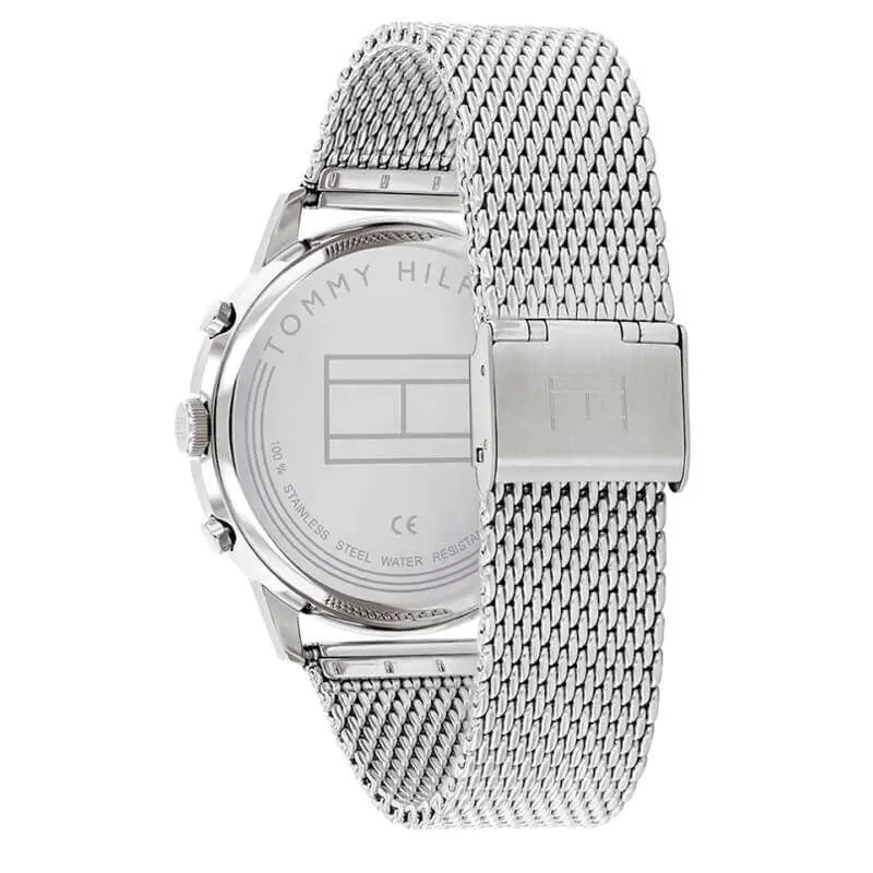 Tommy Hilfiger Men’s Chronograph Quartz Stainless Steel White Dial 46mm Watch 1791277 UAE DUBAI AJMAN SHARJAH ABU DHABI RAS AL KHAIMA UMM UL QUWAIN ALAIN FUJAIRAH