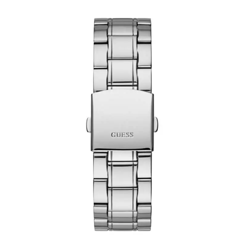 Guess Men’s Quartz Silver Stainless Steel Black Dial 44mm Watch W1315G1 UAE DUBAI AJMAN SHARJAH ABU DHABI RAS AL KHAIMA UMM UL QUWAIN ALAIN FUJAIRAH