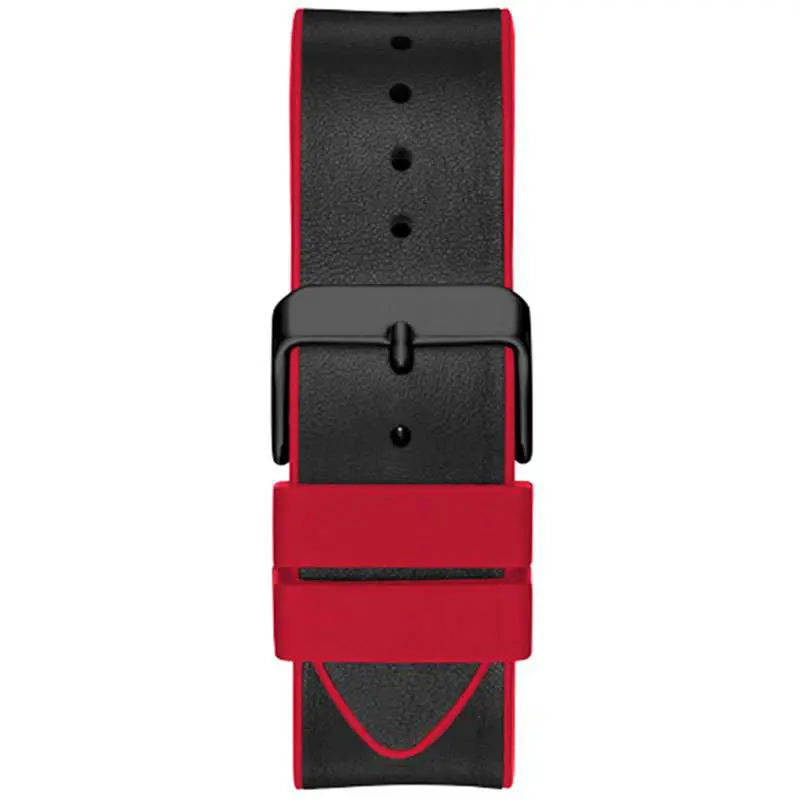 Guess Men’s Quartz Black Silicone & Leather Strap Black Dial 43mm Watch GW0202G7 UAE DUBAI AJMAN SHARJAH ABU DHABI RAS AL KHAIMA UMM UL QUWAIN ALAIN FUJAIRAH