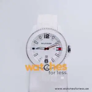 Tommy Hilfiger Men’s Quartz White Silicone Strap White Dial 46mm Watch 1791044 UAE DUBAI AJMAN SHARJAH ABU DHABI RAS AL KHAIMA UMM UL QUWAIN ALAIN FUJAIRAH
