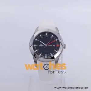 Lacoste Men’s Quartz White Silicone Strap Black Dial 42mm Watch LC2010629 UAE DUBAI AJMAN SHARJAH ABU DHABI RAS AL KHAIMA UMM UL QUWAIN ALAIN FUJAIRAH