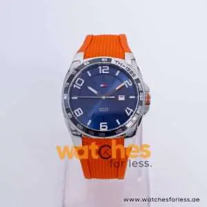 Tommy Hilfiger Men’s Quartz Orange Silicone Strap Blue Dial 43mm Watch 1790883 UAE DUBAI AJMAN SHARJAH ABU DHABI RAS AL KHAIMA UMM UL QUWAIN ALAIN FUJAIRAH