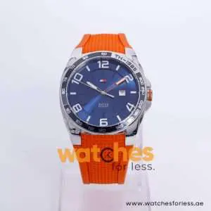 Tommy Hilfiger Men’s Quartz Orange Silicone Strap Blue Dial 43mm Watch 1790883 UAE DUBAI AJMAN SHARJAH ABU DHABI RAS AL KHAIMA UMM UL QUWAIN ALAIN FUJAIRAH