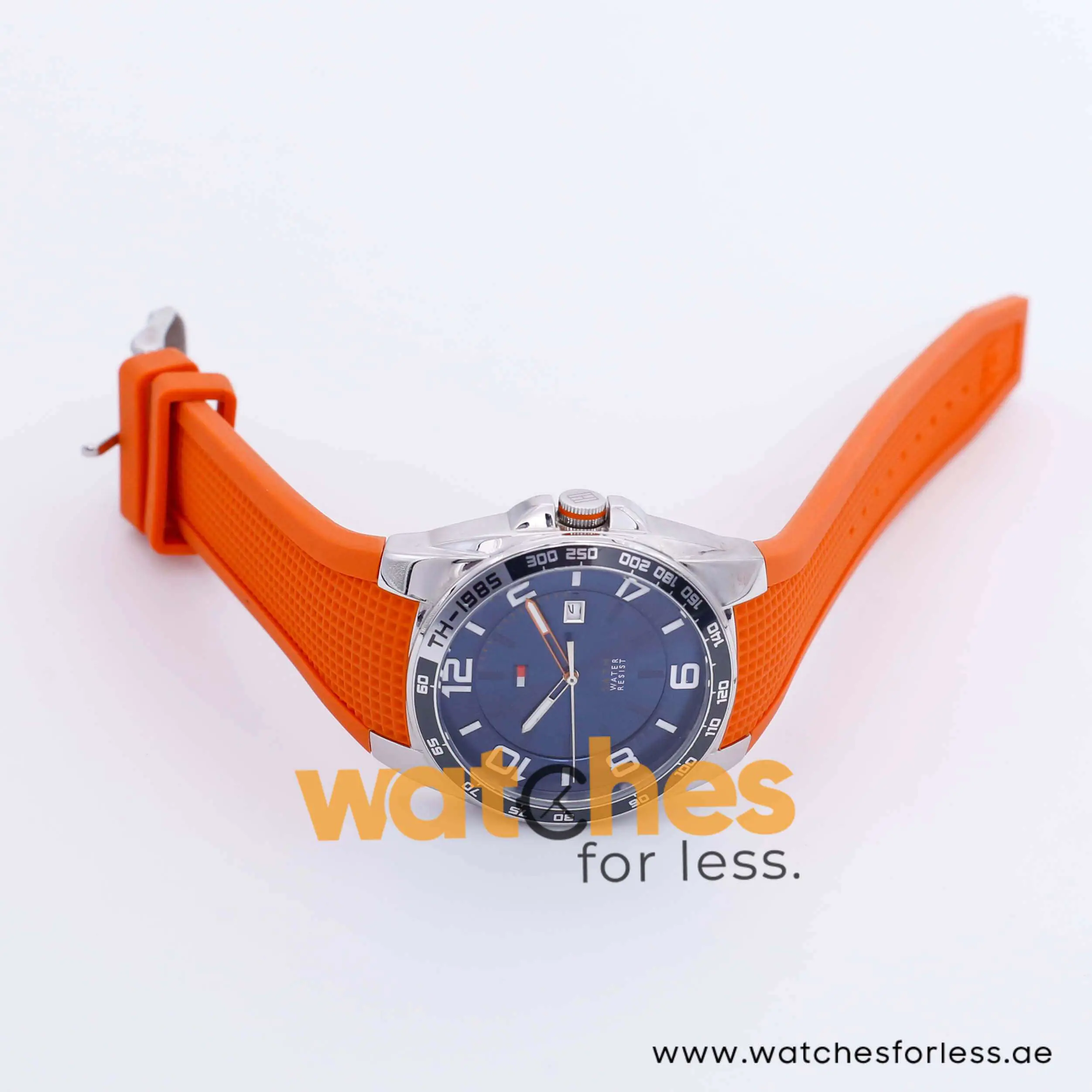 Tommy Hilfiger Men’s Quartz Orange Silicone Strap Blue Dial 43mm Watch 1790883 UAE DUBAI AJMAN SHARJAH ABU DHABI RAS AL KHAIMA UMM UL QUWAIN ALAIN FUJAIRAH