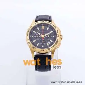 Ferrari Men’s Quartz Black Leather Strap Black Dial 44mm Watch 0830042 UAE DUBAI AJMAN SHARJAH ABU DHABI RAS AL KHAIMA UMM UL QUWAIN ALAIN FUJAIRAH