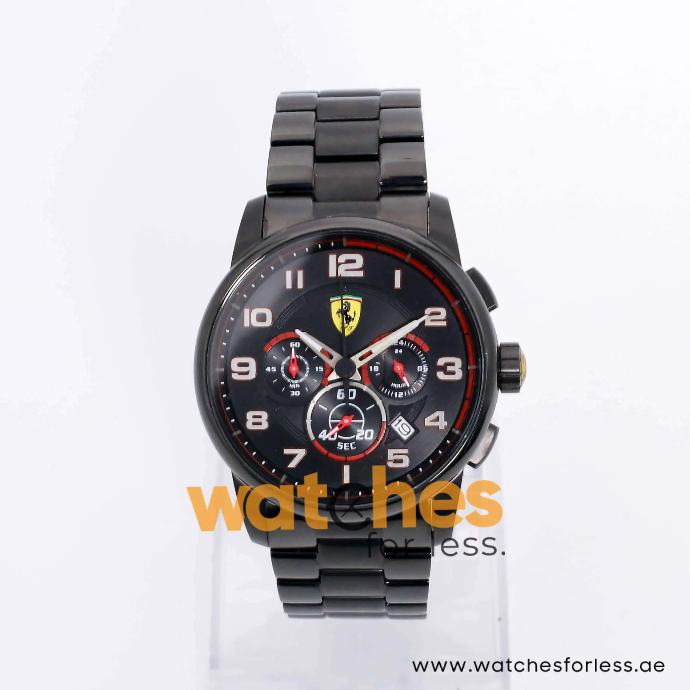Ferrari Men’s Quartz Black Stainless Steel Black Dial 44mm Watch 830054 UAE DUBAI AJMAN SHARJAH ABU DHABI RAS AL KHAIMA UMM UL QUWAIN ALAIN FUJAIRAH