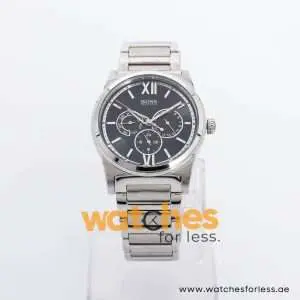 Hugo Boss Men’s Quartz Silver Stainless Steel Black Dial 40mm Watch 1512588 UAE DUBAI AJMAN SHARJAH ABU DHABI RAS AL KHAIMA UMM UL QUWAIN ALAIN FUJAIRAH