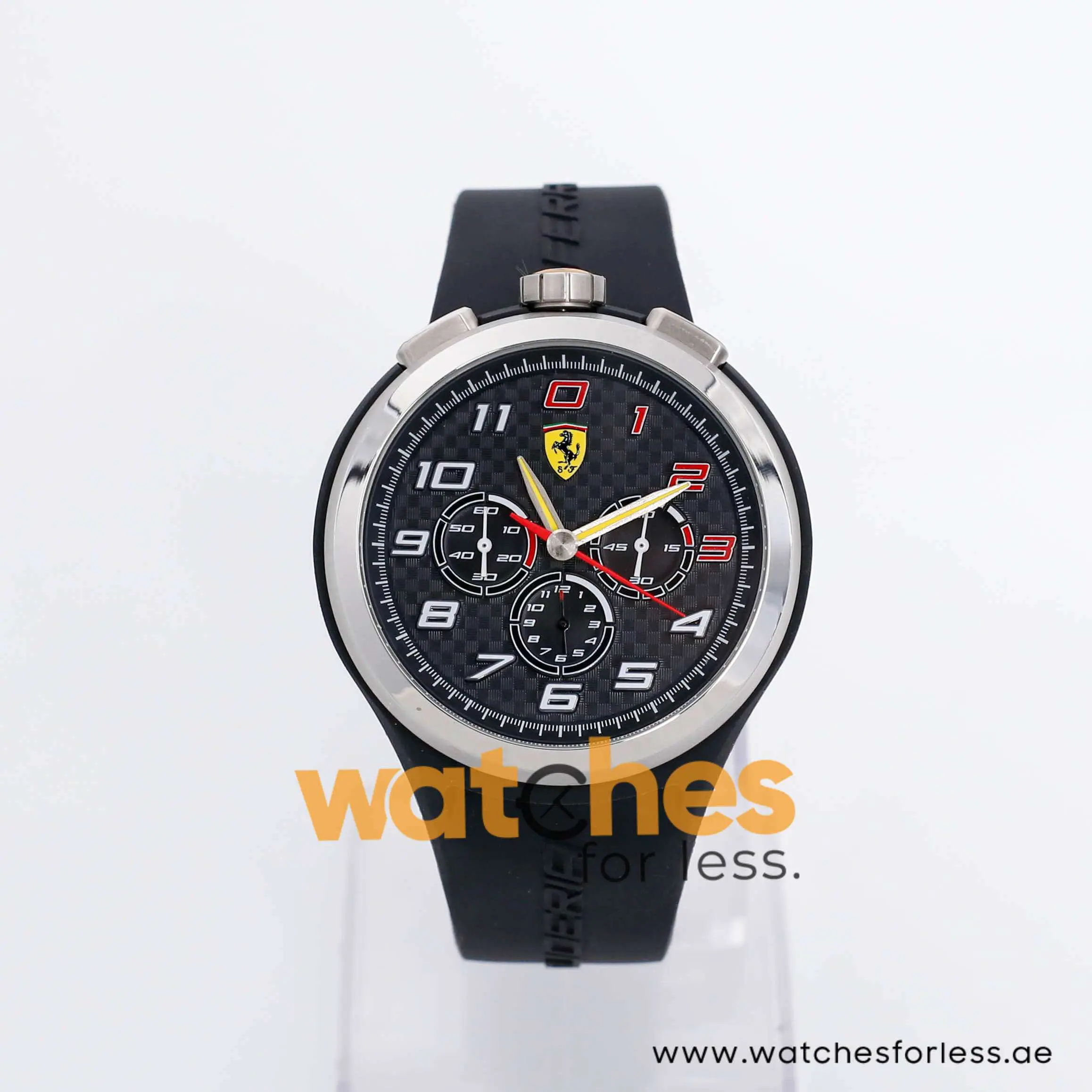 Ferrari Men’s Quartz Black Silicone Strap Black Dial 48mm Watch 0830100 UAE DUBAI AJMAN SHARJAH ABU DHABI RAS AL KHAIMA UMM UL QUWAIN ALAIN FUJAIRAH