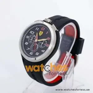 Ferrari Men’s Quartz Black Silicone Strap Black Dial 48mm Watch 0830100 UAE DUBAI AJMAN SHARJAH ABU DHABI RAS AL KHAIMA UMM UL QUWAIN ALAIN FUJAIRAH