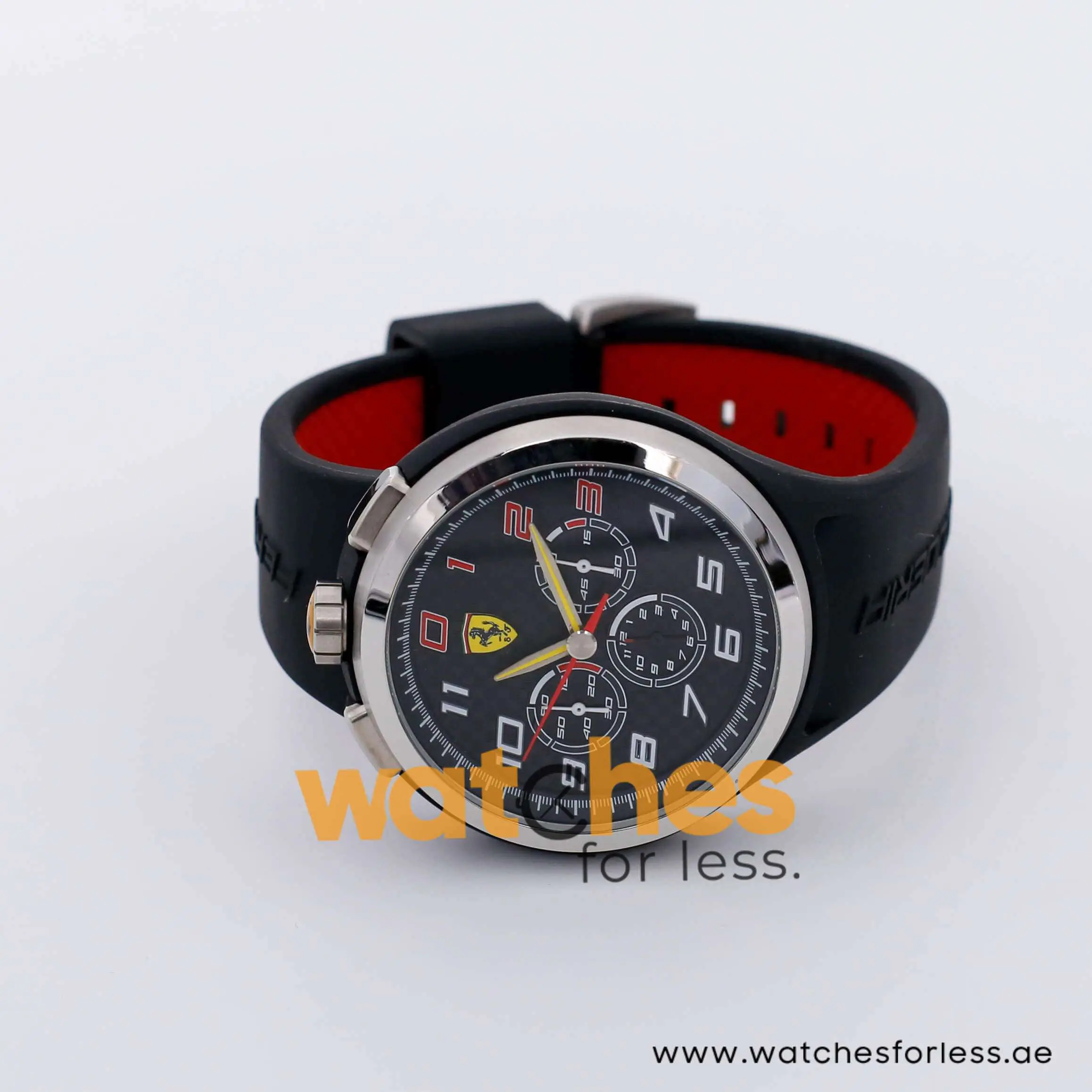 Ferrari Men’s Quartz Black Silicone Strap Black Dial 48mm Watch 0830100 UAE DUBAI AJMAN SHARJAH ABU DHABI RAS AL KHAIMA UMM UL QUWAIN ALAIN FUJAIRAH