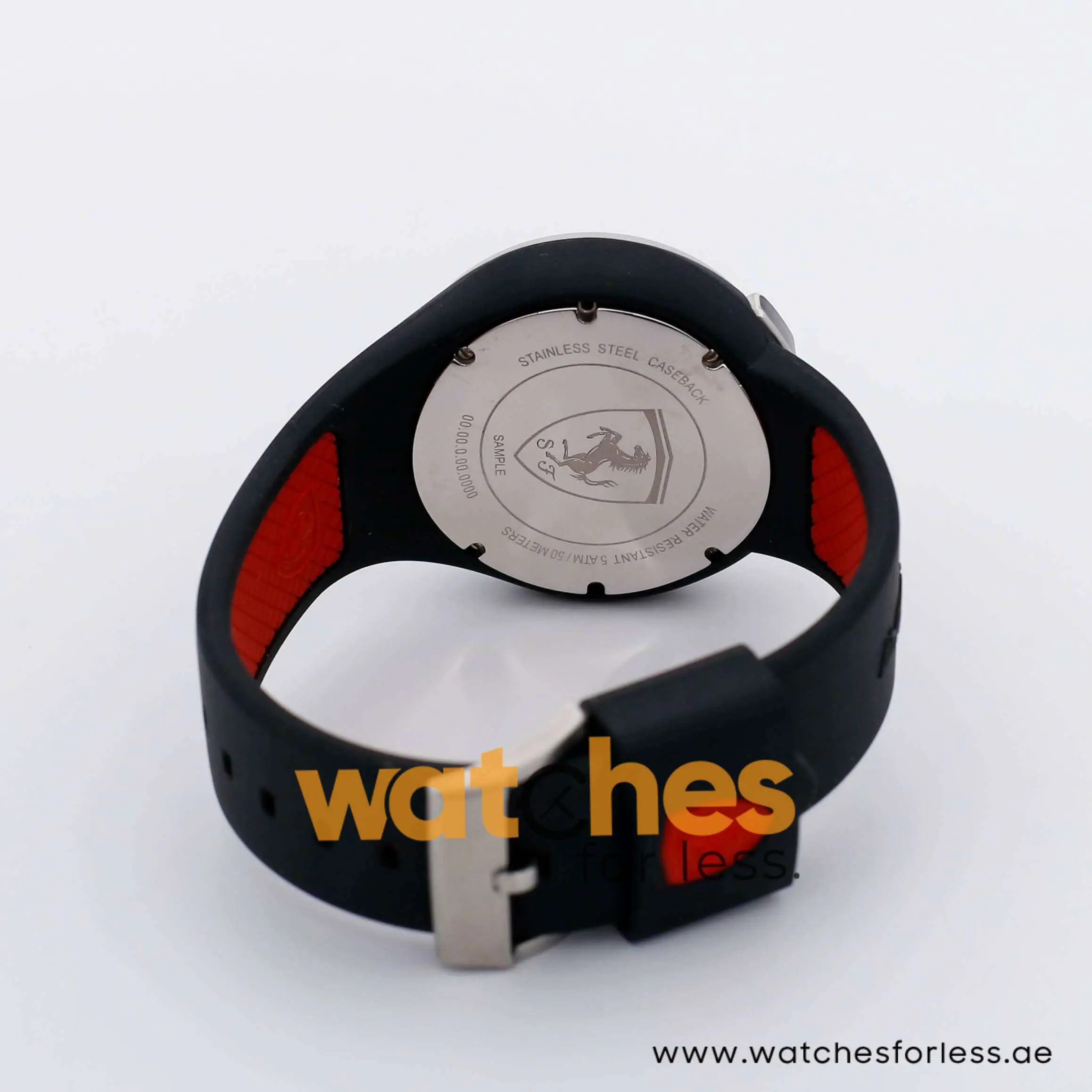 Ferrari Men’s Quartz Black Silicone Strap Black Dial 48mm Watch 0830100 UAE DUBAI AJMAN SHARJAH ABU DHABI RAS AL KHAIMA UMM UL QUWAIN ALAIN FUJAIRAH