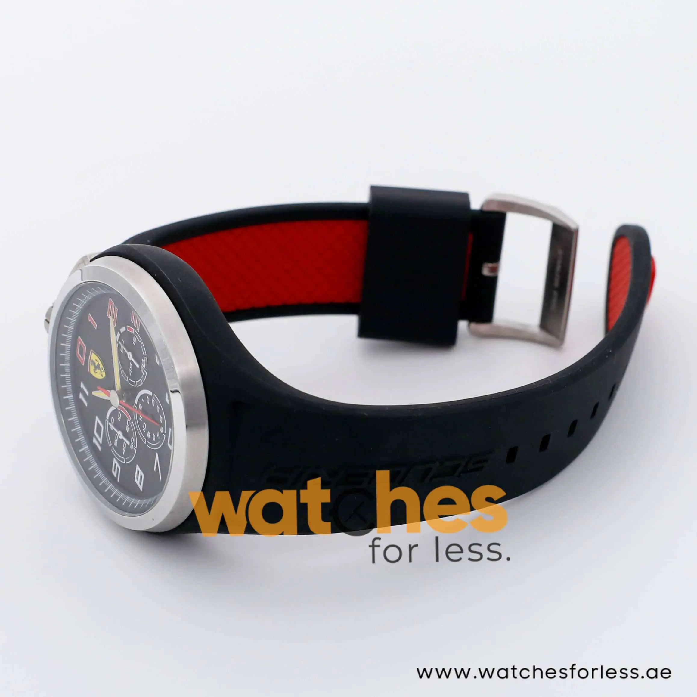 Ferrari Men’s Quartz Black Silicone Strap Black Dial 48mm Watch 0830100 UAE DUBAI AJMAN SHARJAH ABU DHABI RAS AL KHAIMA UMM UL QUWAIN ALAIN FUJAIRAH