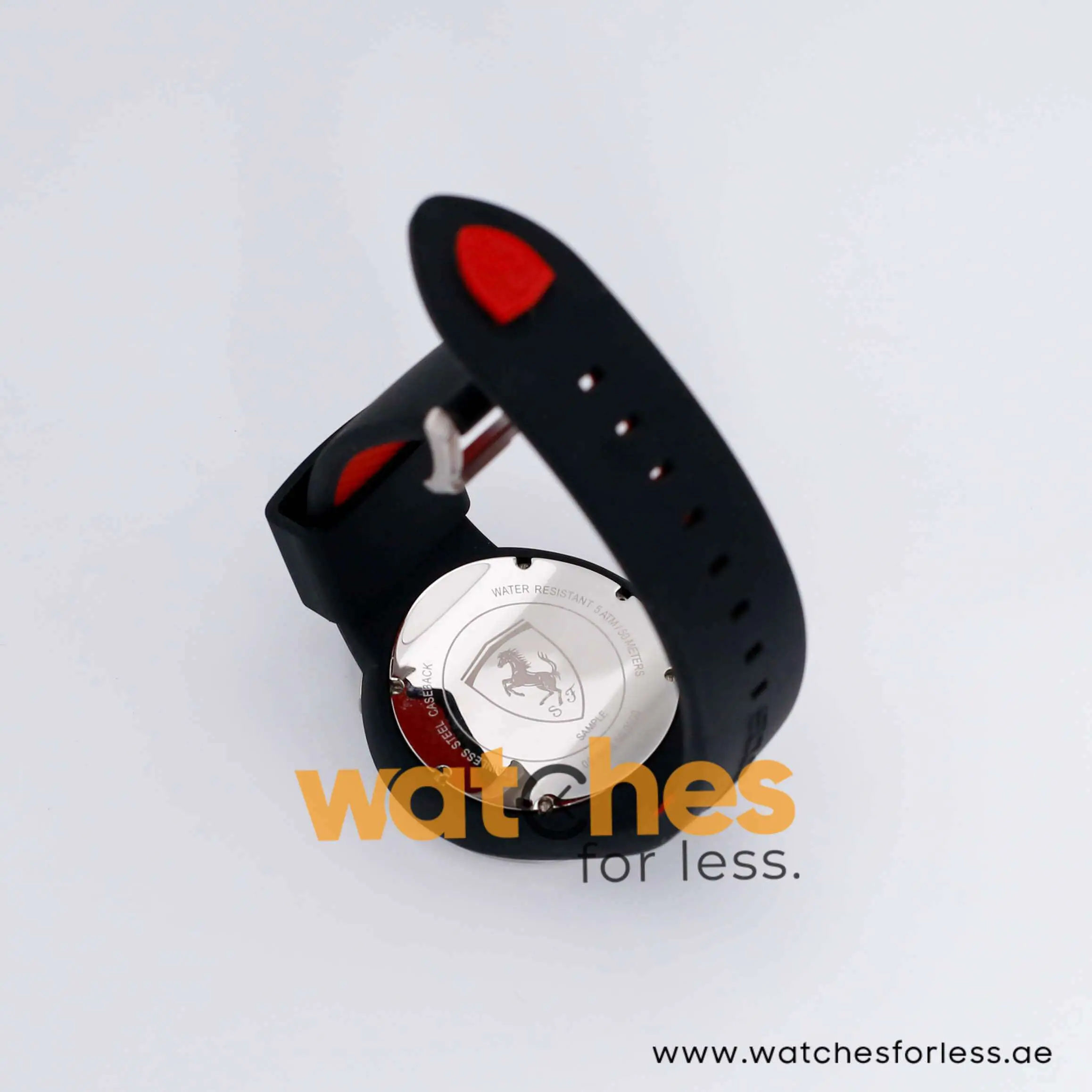 Ferrari Men’s Quartz Black Silicone Strap Black Dial 48mm Watch 0830100 UAE DUBAI AJMAN SHARJAH ABU DHABI RAS AL KHAIMA UMM UL QUWAIN ALAIN FUJAIRAH