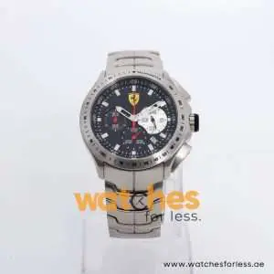 Ferrari Men’s Quartz Silver Stainless Steel Black Dial 44mm Watch 0830083 UAE DUBAI AJMAN SHARJAH ABU DHABI RAS AL KHAIMA UMM UL QUWAIN ALAIN FUJAIRAH