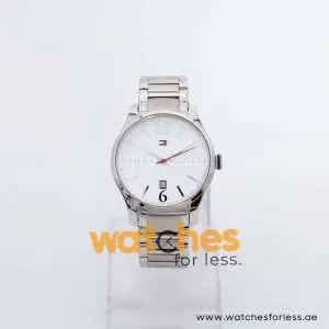 Tommy Hilfiger Men’s Quartz Silver Stainless Steel White Dial 41mm Watch 1710230 UAE DUBAI AJMAN SHARJAH ABU DHABI RAS AL KHAIMA UMM UL QUWAIN ALAIN FUJAIRAH
