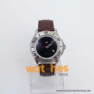 Tommy Hilfiger Men’s Quartz Brown Leather Strap Black Dial 43mm Watch 17909892 DUBAI AJMAN SHARJAH ABU DHABI RAS AL KHAIMA UMM UL QUWAIN ALAIN FUJAIRAH