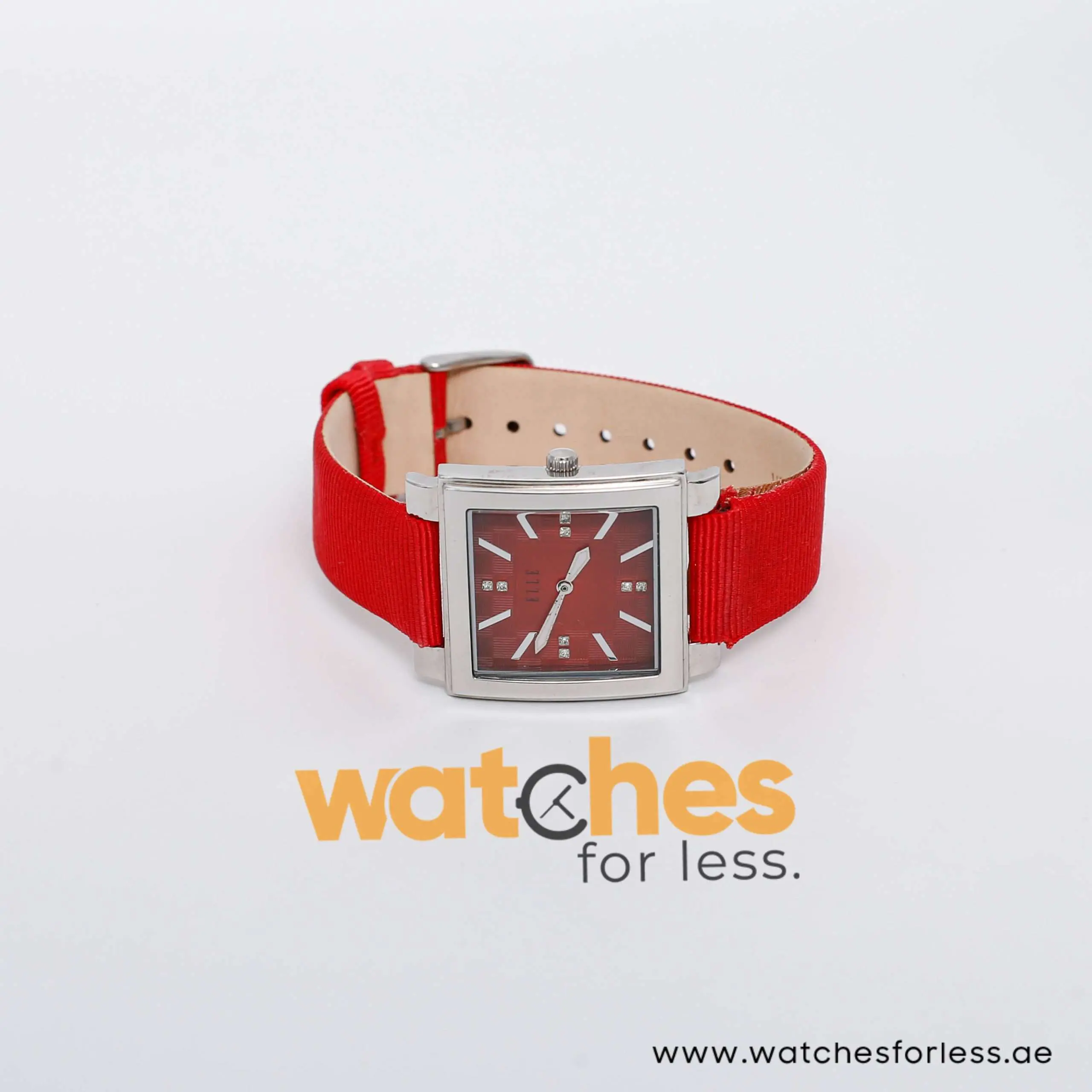 Elle Women’s Quartz Red Nylon Strap Red Dial 32mm Watch 20027S03C/2 UAE DUBAI AJMAN SHARJAH ABU DHABI RAS AL KHAIMA UMM UL QUWAIN ALAIN FUJAIRAH