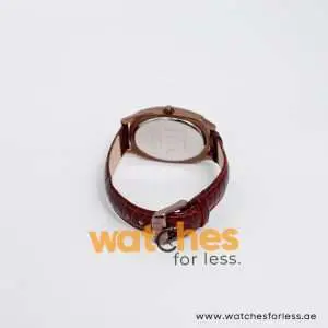 Elle Women’s Quartz Dark Brown Leather Strap Beige Dial 28mm Watch EL20005S05C UAE DUBAI AJMAN SHARJAH ABU DHABI RAS AL KHAIMA UMM UL QUWAIN ALAIN FUJAIRAH