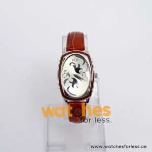 Elle Women’s Quartz Brown Leather Strap Champagne Dial 28mm Watch EL20005S06C UAE DUBAI AJMAN SHARJAH ABU DHABI RAS AL KHAIMA UMM UL QUWAIN ALAIN FUJAIRAH