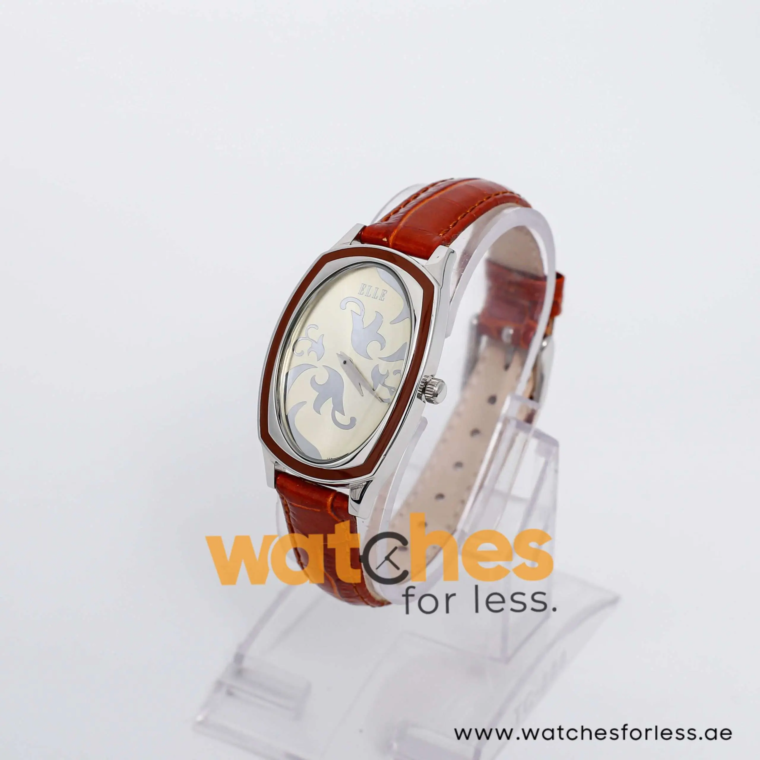Elle Women’s Quartz Brown Leather Strap Champagne Dial 28mm Watch EL20005S06C UAE DUBAI AJMAN SHARJAH ABU DHABI RAS AL KHAIMA UMM UL QUWAIN ALAIN FUJAIRAH