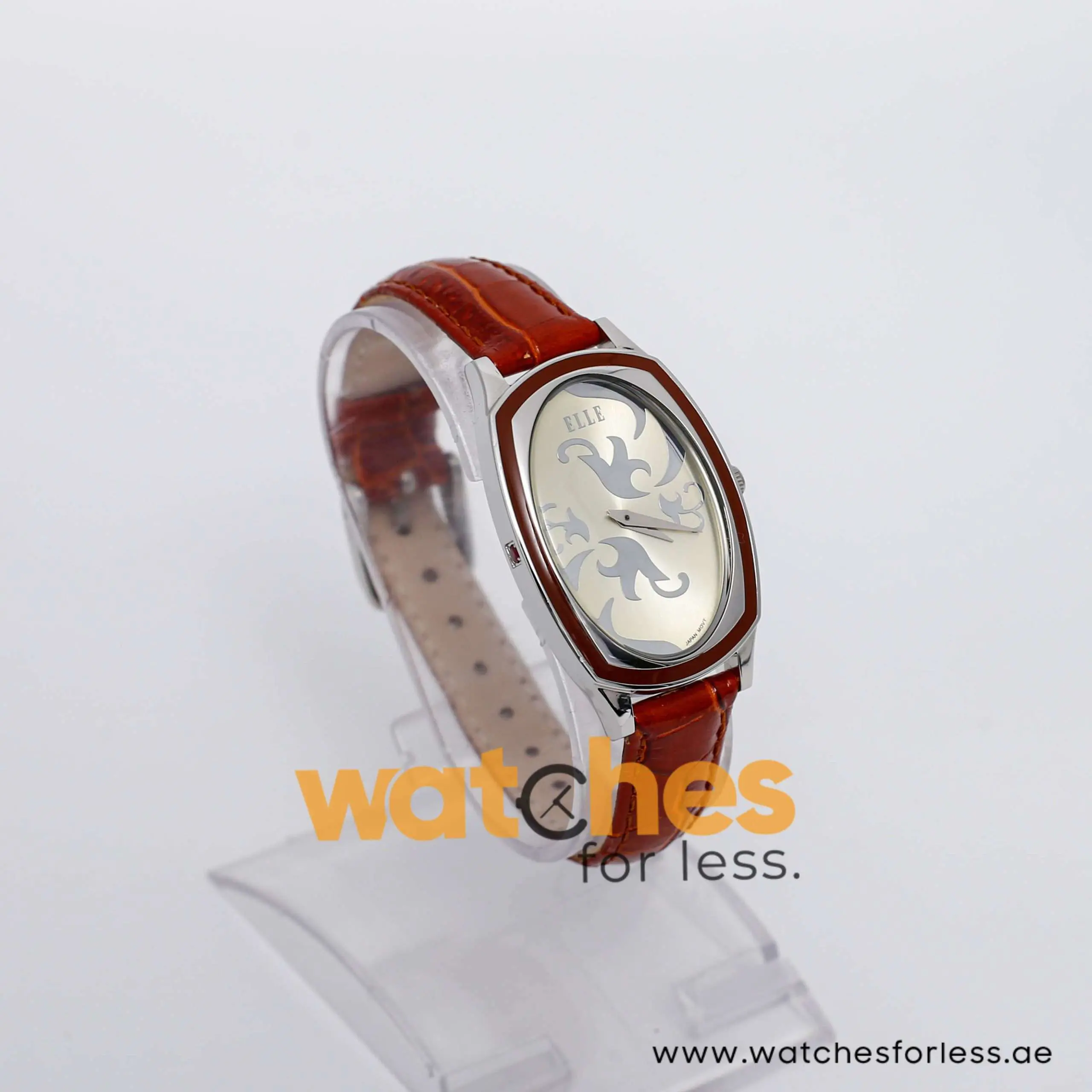 Elle Women’s Quartz Brown Leather Strap Champagne Dial 28mm Watch EL20005S06C UAE DUBAI AJMAN SHARJAH ABU DHABI RAS AL KHAIMA UMM UL QUWAIN ALAIN FUJAIRAH