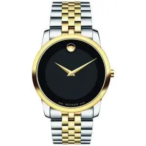 Movado Men’s Swiss Made Quartz Two Tone Stainless Steel Black Dial 40mm Watch 0606605 UAE DUBAI AJMAN SHARJAH ABU DHABI RAS AL KHAIMA UMM UL QUWAIN ALAIN FUJAIRAH