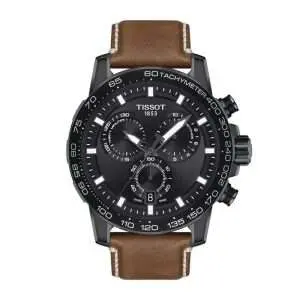 TISSOT Men’s Swiss Made Quartz Beige Leather Strap Black Dial 45mm Watch T125.617.36.051.01 UAE DUBAI AJMAN SHARJAH ABU DHABI RAS AL KHAIMA UMM UL QUWAIN ALAIN FUJAIRAH