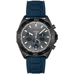Hugo Boss Men’s Quartz Blue Silicone Strap Grey Dial 44mm Watch 1513972 UAE DUBAI AJMAN SHARJAH ABU DHABI RAS AL KHAIMA UMM UL QUWAIN ALAIN FUJAIRAH