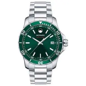 Movado Men’s Quartz Swiss Made Silver Stainless Steel Green Dial 40mm Watch 2600136 UAE DUBAI AJMAN SHARJAH ABU DHABI RAS AL KHAIMA UMM UL QUWAIN ALAIN FUJAIRAH