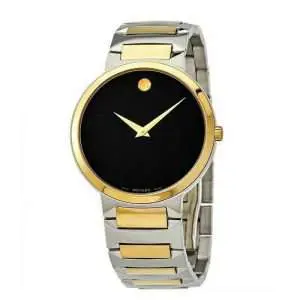 Movado Men’s Quartz Swiss Made Quartz Two Tone Stainless Steel Black Dial 38mm Watch 0607293 UAE DUBAI AJMAN SHARJAH ABU DHABI RAS AL KHAIMA UMM UL QUWAIN ALAIN FUJAIRAH