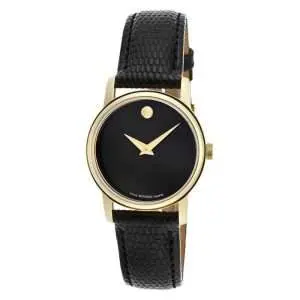 Movado Women’s Quartz Swiss Made Black Leather Strap Black Dial 26mm Watch 2100006 UAE DUBAI AJMAN SHARJAH ABU DHABI RAS AL KHAIMA UMM UL QUWAIN ALAIN FUJAIRAH