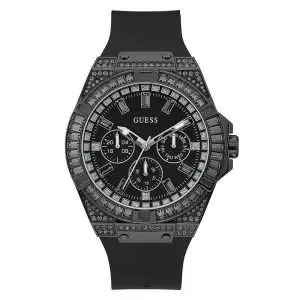 Guess Men’s Quartz Black Silicone Strap Black Dial 47mm Watch GW0208G5 UAE DUBAI AJMAN SHARJAH ABU DHABI RAS AL KHAIMA UMM UL QUWAIN ALAIN FUJAIRAH