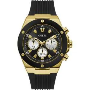 Guess Men’s Quartz Black Silicone Strap Black Dial 46mm Watch GW0057G1 UAE DUBAI AJMAN SHARJAH ABU DHABI RAS AL KHAIMA UMM UL QUWAIN ALAIN FUJAIRAH