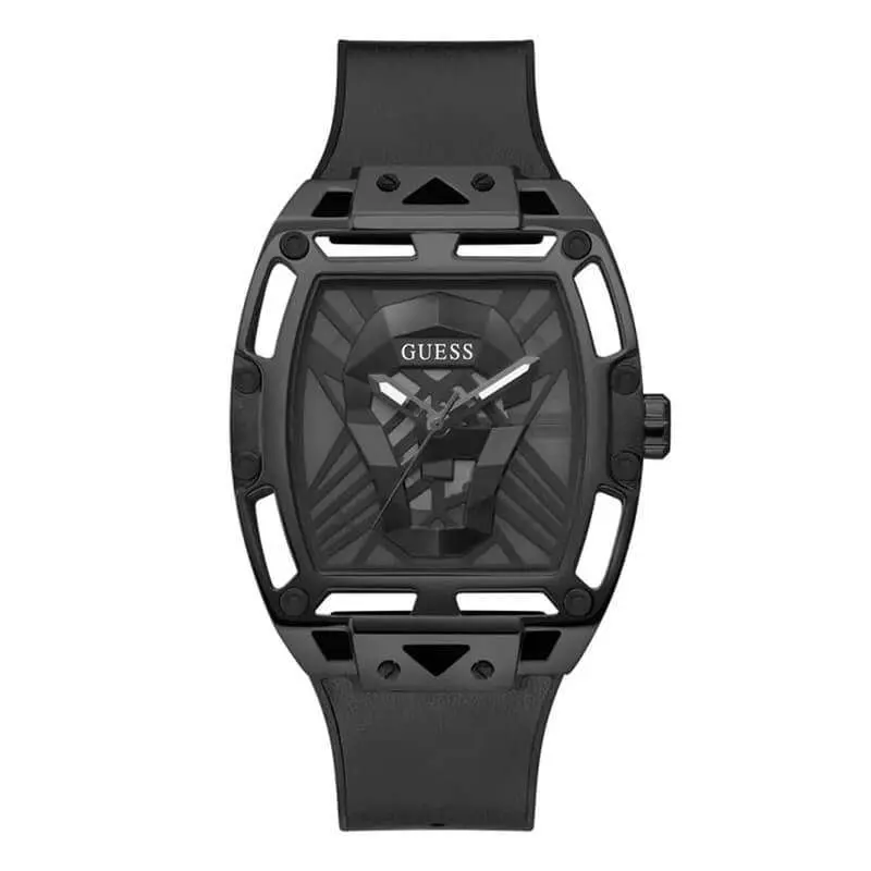 Guess Men’s Quartz Black Silicone Strap Black Dial 44mm Watch GW0500G2 UAE DUBAI AJMAN SHARJAH ABU DHABI RAS AL KHAIMA UMM UL QUWAIN ALAIN FUJAIRAH