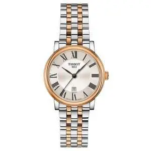 Tissot Women’s Quartz Swiss Made Two Tone Stainless Steel Silver Dial 30mm Watch T122.210.22.033.01 UAE DUBAI AJMAN SHARJAH ABU DHABI RAS AL KHAIMA UMM UL QUWAIN ALAIN FUJAIRAH