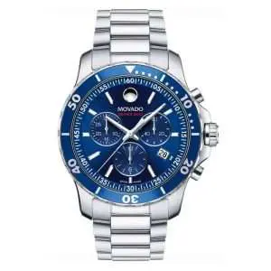 Movado Men’s Quartz Swiss Made Silver Stainless Steel Blue Dial 42mm Watch 2600141 UAE DUBAI AJMAN SHARJAH ABU DHABI RAS AL KHAIMA UMM UL QUWAIN ALAIN FUJAIRAH