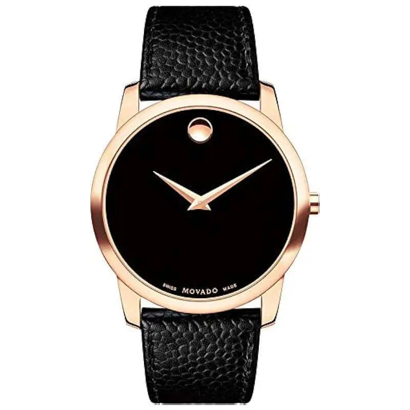 Movado Men’s Quartz Swiss Made Black Leather Strap Black Dial 40mm Watch 0607060 UAE DUBAI AJMAN SHARJAH ABU DHABI RAS AL KHAIMA UMM UL QUWAIN ALAIN FUJAIRAH