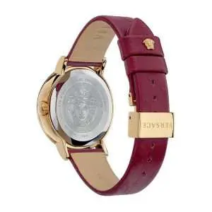 Versace Women’s Quartz Swiss Made Maroon Leather Strap White Dial 36mm Watch VEHC00219 UAE DUBAI AJMAN SHARJAH ABU DHABI RAS AL KHAIMA UMM UL QUWAIN ALAIN FUJAIRAH