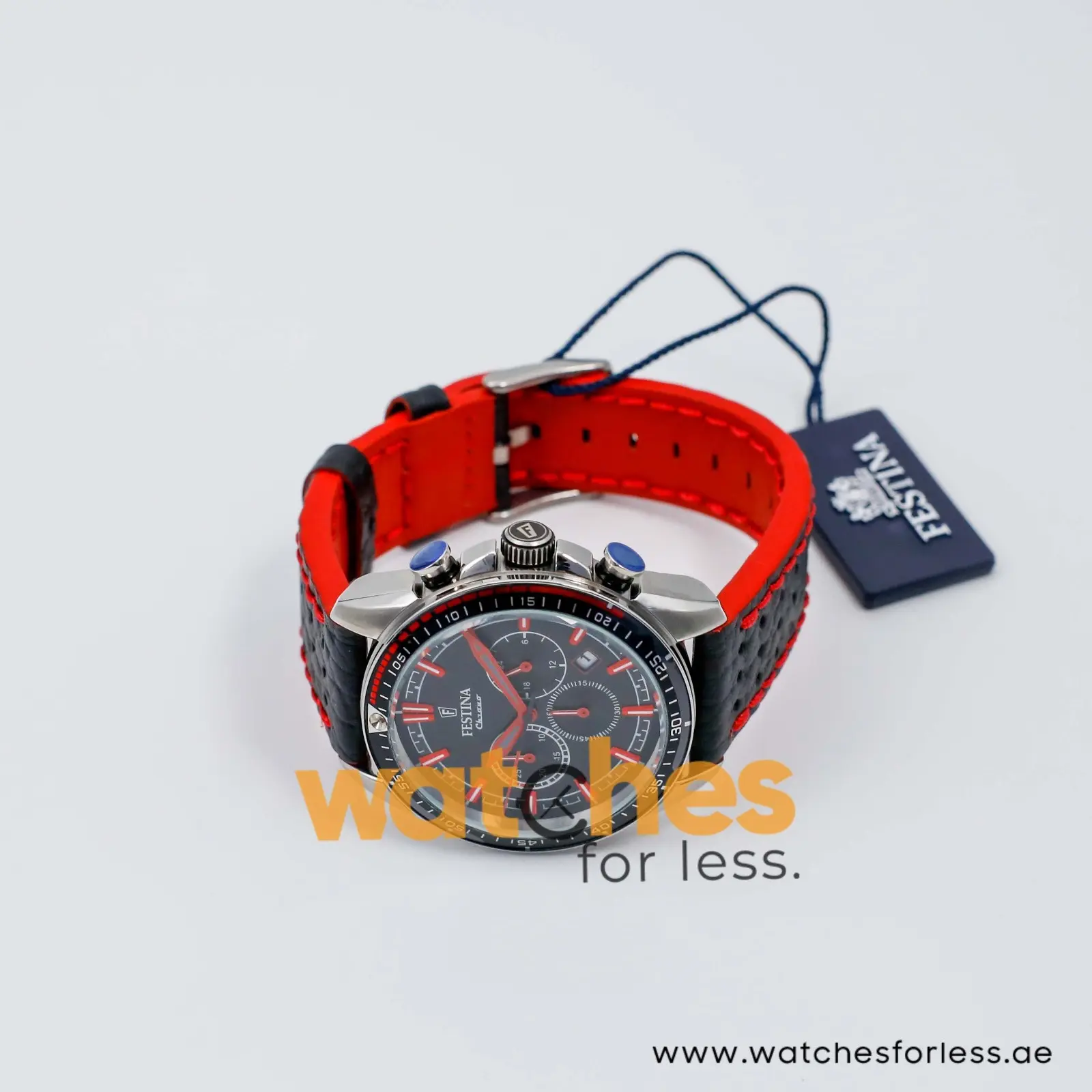 Festina Men’s Quartz Black Leather Strap Black Dial 44mm Watch F20377/5 UAE DUBAI AJMAN SHARJAH ABU DHABI RAS AL KHAIMA UMM UL QUWAIN ALAIN FUJAIRAH