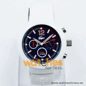 Lacoste Men’s Quartz White Silicone Strap Navy Blue Dial 44mm Watch 2010705 UAE DUBAI AJMAN SHARJAH ABU DHABI RAS AL KHAIMA UMM UL QUWAIN ALAIN FUJAIRAH